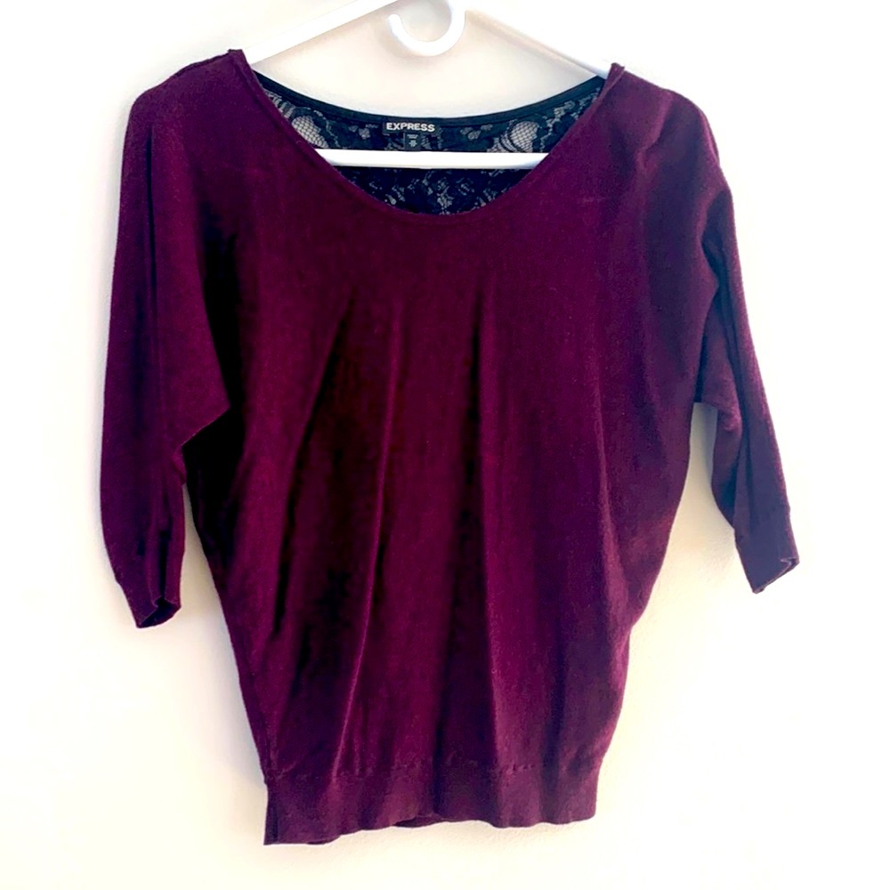 Express XS lace back top